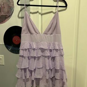 NBD purple ruffle mini dress brand new with tags